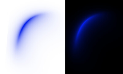 Subtle Glowing Blue Neon Light Arc Element