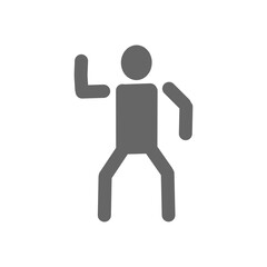 Dancing Person Icon – Expressive Pose for Rhythm and Motion・ダンスポーズの人物アイコン｜リズム・元気・動きを表すピクトグラム