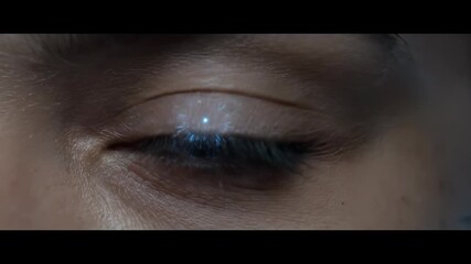 Close-up of human eye with digital overlay hologram. A modern tech, insightful conceptual visualization. Augmented reality, future technology, data visualization. - Powered by Adobe