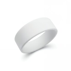 Smooth white athletic headband with curved ergonomic design and seamless construction for comfortable workout performance