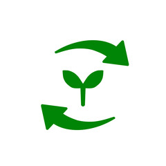 Obraz premium Eco Cycle Icon – エコ・循環のアイコン（サステナブル・リサイクル） 