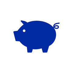 「黄色い豚のシルエットアイコン / Yellow Pig Silhouette Icon」	