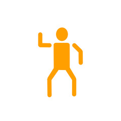 Dancing Person Icon – Expressive Pose for Rhythm and Motion・ダンスポーズの人物アイコン｜リズム・元気・動きを表すピクトグラム
