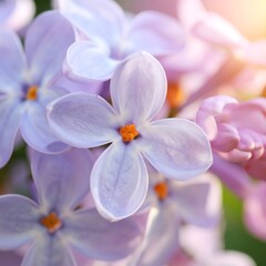 Lilac blossoms in soft light