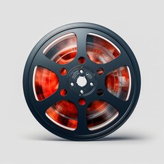 Film reel circle cinematic aesthetic isolated transparent background