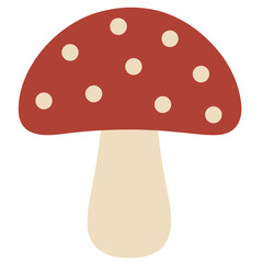 fly agaric mushroom vector
