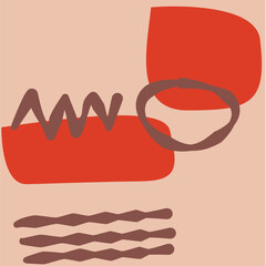 Walpaper Abstract Modern Art Shapes Illustration