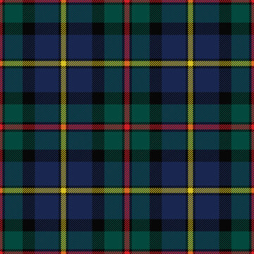 MacLeod of Harris tartan plaid. Scottish pattern fabric swatch close-up. 