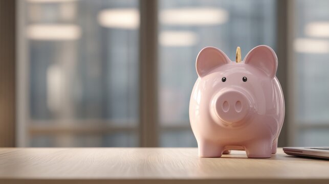 A pink piggy bank representing a modern approach to personal finance. A positive and motivating image about taking control of your finances.