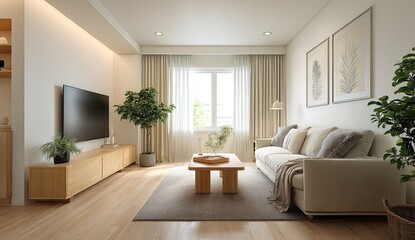 Modern minimalist living room (2)