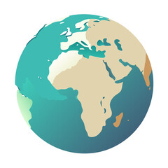 globe on white
