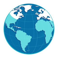 globe on white background