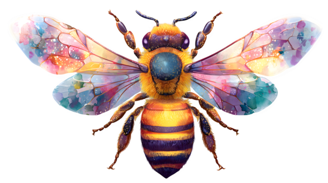 bee on white background