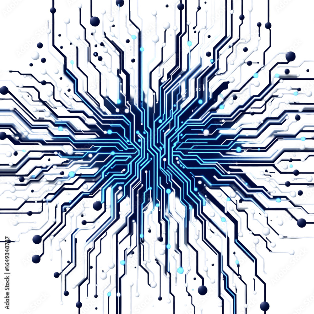 Wall mural exploring digital circuitry technology background graphic design abstract art digital environment wi