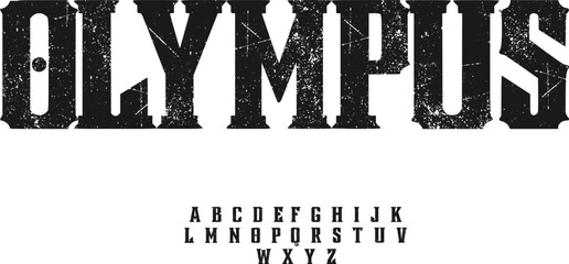 Olympus Vintage Slab Serif Font - Distressed Western and Retro Typography