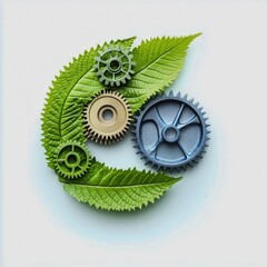 gears transforming into leafs