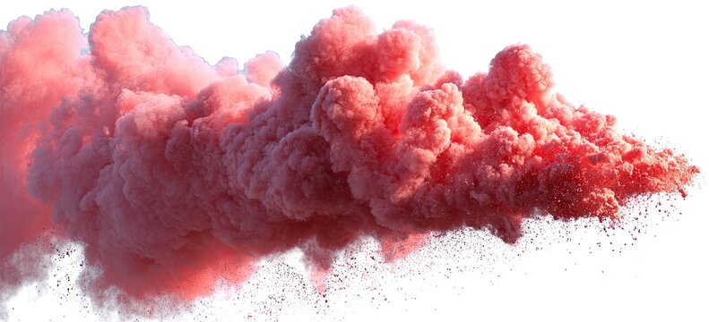 Pink cloud-like smoke