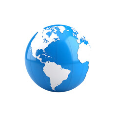 Naklejka premium Blue Inflatable Earth Globe Global Connection Concept