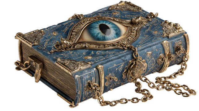 Mystical Eye Book, isolated on transparent background - Powered by Adobe