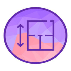 Swimming pool icon in modern geometric style. Ideal for summer, vacation, resort, recreation, spa, wellness, water activities, and architectural design projects