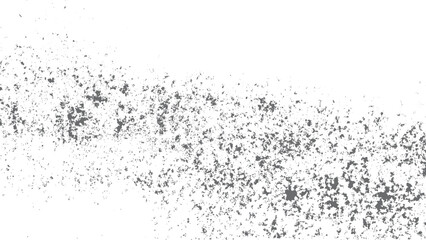 Coal dust texture with black powder particles on white background. Black powder texture of coal dust top view isolated on white 