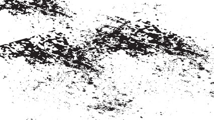 Isolated coal dust and black powder texture on white clean surface. Black coal powder texture background isolated on white top view. 