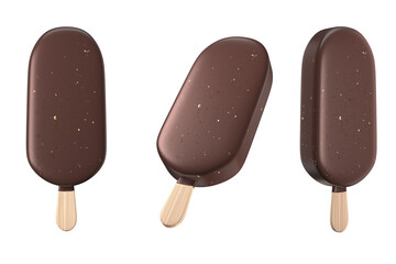 Icecream bar chocolate 3 views