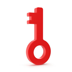 Red key 3d render