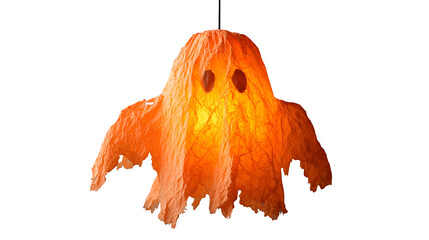 Illuminated Halloween Ghost, isolated on transparent background