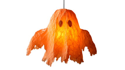 Illuminated Halloween Ghost, isolated on transparent background