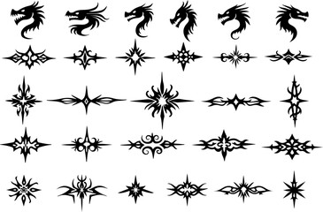 Tribal Tattoo Designs – Abstract Black Ink Symbols"