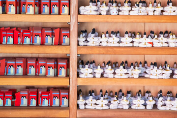 dolls for luck, relationship, couple at Sumiyoshi Taisha Shrine, Osaka