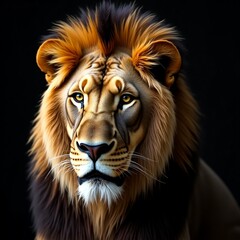 Naklejka premium lion head vector