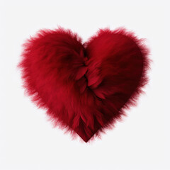 heart made of red wool
