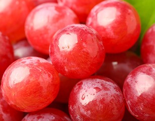 Close-up of many red grapes