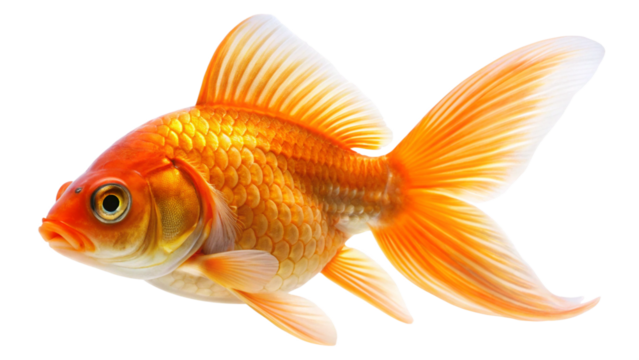 goldfish isolated on white background