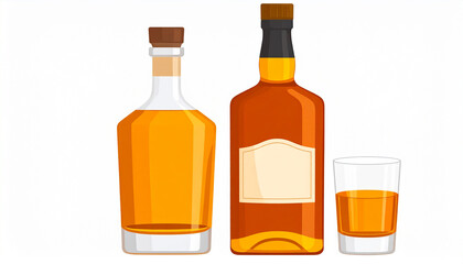 Bottle whiskey whisky glass.