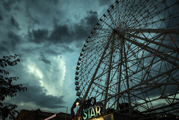 Rio Star Ferris Wheel with Dramatic Sky in Rio de Janeiro, Brazil