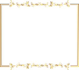 frame with leaves gold border Golden Border Warm Color Frame	
