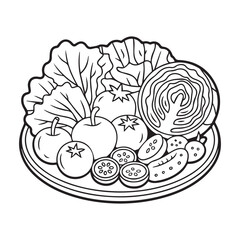 hand drawn vector illustration of vegetables