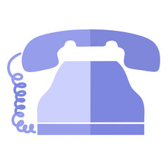 Purple Retro Telephone Icon PNG