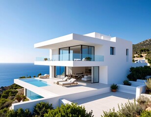 Fototapeta premium Mediterranean House by the Sea