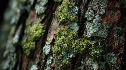 Exploring moss growth on tree bark forest nature photography close-up natural environment organic concepts