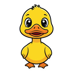 Duck cartoon character isolated on a white background