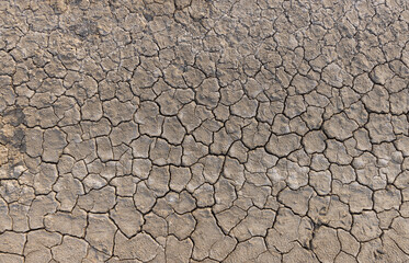 Close-up of cracked soil background,Texture of the dried earth with clay and sand, close-up.