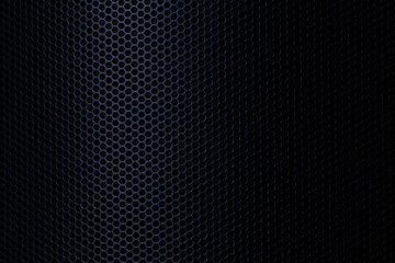 Fototapeta premium Black macro technology background,Close-up of black background texture,macro black background texture,Seamless pattern of texture silver or stainless steel hexagon for background. Abstract.