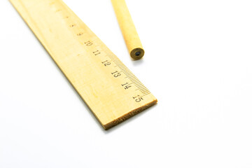 ruler and pencil