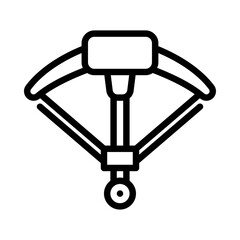 delta robot outline icon. industrial robot black line illustration.