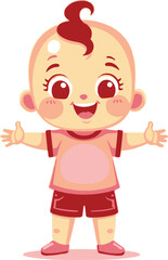 Obraz premium baby sweet character vector file