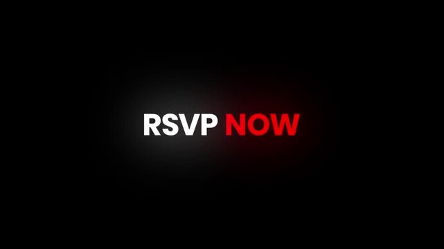 RSVP Now &ndash; 4K Particles Text Animation for Event Confirmations